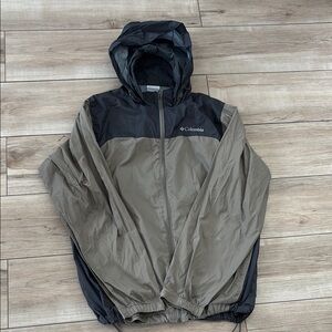 Columbia Black and Tan Windbreaker Jacket